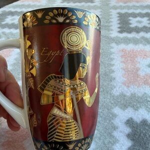 Made in Egypt Egyptian Themed Red and Gold mug 8oz capacity